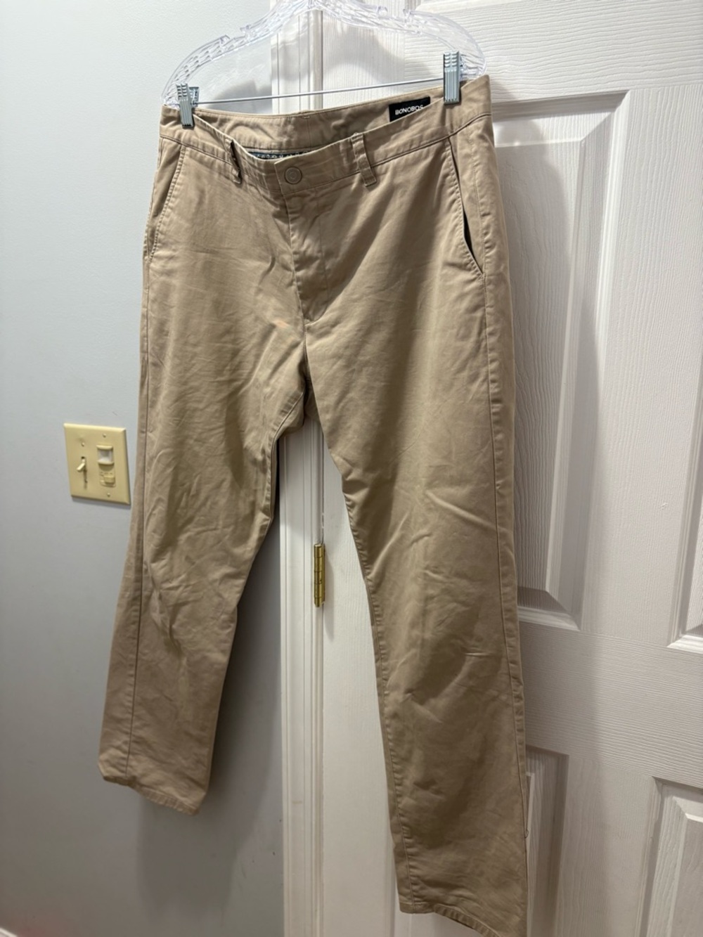 Bonobos Classic Fit Khaki Chinos - Light Tan Size 35X32